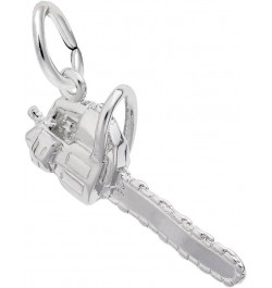 Chainsaw Charm, Charms for Bracelets and Necklaces White Gold $20.37 Bracelets