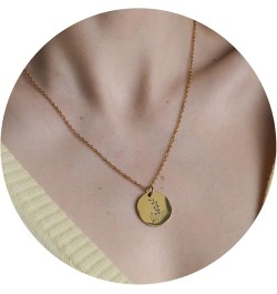 Birth Flower Necklace for Women - 18K Gold Plated Coin Pendant Necklace - Personalized Necklaces Month Flower - Gold Chain Da...