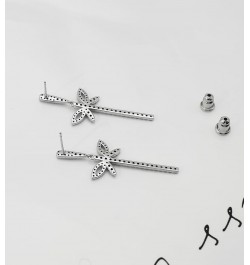 S925 Sterling Silver Post Dragonfly Dangle Earrings Cubic Zirconia Dainty Jewelry for Women Silver $9.53 Earrings