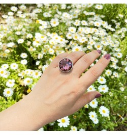 20mm Zultanite Color Change Stone Silver Women Ring, Huge Zultanite Ring, Turkish Diaspore Zultanite, 925K Gold $42.86 Rings