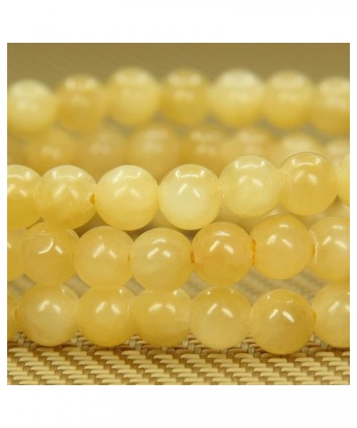 Gem Semi Precious Gemstone 6mm Round Beads Stretch Bracelet 7" Unisex Yellow Jade $7.14 Bracelets