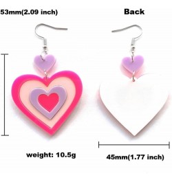 Valentines Day Earrings Heart Earrings Love Heart Envelope Earrings Cupid Earrings for Women Girls Valentines Day Gifts for H...