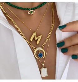 ??????? ????????? for Women Girl, Dainty Gold ??????? ?????? ?????? ????????, 14K Gold Plated Layered Necklaces Puffy Name Pe...