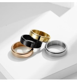 SSZYU Just Breathe Inspirational Jewelry Simple Ring Stainless Steel Band Ring for Teen Inspirational Spinner Ring High Polis...