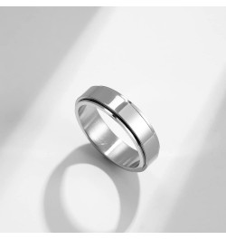 SSZYU Just Breathe Inspirational Jewelry Simple Ring Stainless Steel Band Ring for Teen Inspirational Spinner Ring High Polis...