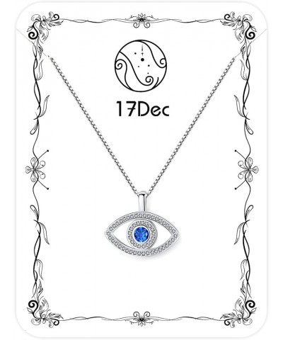 Evil Eye Necklace Cute Dainty Set Zirconia Colored Evil Eye Handmade Everyday Necklace for Women Minimalist Jewelry A(Silver ...