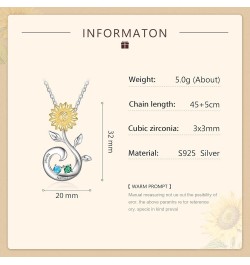 Personalized Sunflower Simulated Birthstone Necklace You are My Sunshine Custom Name Necklace Jewelry Gift for Women Girls Wi...