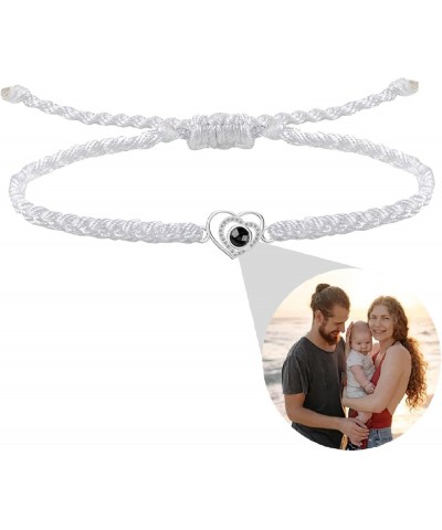 Custom Photo Bracelet Personalized Photo Projection Bracelet Heart Bracelet with Picture Inside Mother's Day Jewelry Gifts fo...