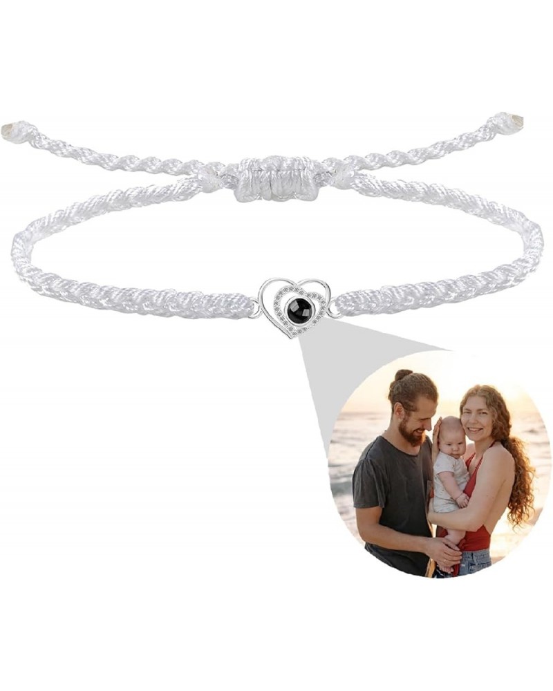 Custom Photo Bracelet Personalized Photo Projection Bracelet Heart Bracelet with Picture Inside Mother's Day Jewelry Gifts fo...