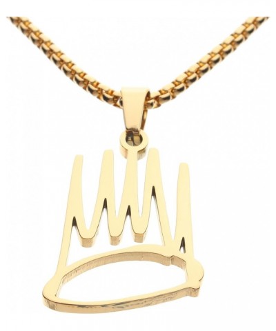 Crown Pendant Chain Necklace Golden $11.59 Necklaces