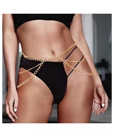 Punk Harness Belly Chain Gold Beach Body Chain Summer Chain Bikini Waist Sexy Party Body Chain Jewelry for Women and Girls Go...