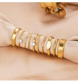 12-22 Pcs Gold Knuckle Ring Set for Women, Dainty Cubic Zircon Simple Thumb Stackable Rings Non Tarnish For Women Teen Girls ...