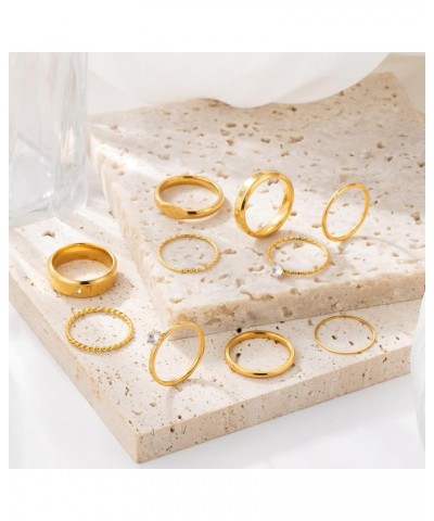 12-22 Pcs Gold Knuckle Ring Set for Women, Dainty Cubic Zircon Simple Thumb Stackable Rings Non Tarnish For Women Teen Girls ...