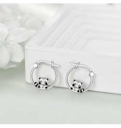 Hypoallergenic Panda/Unicorn/Fox/Butterfly/Hummingbird Hoop Earrings for Women Girls 925 Sterling Silver Animal Huggie Hoop E...