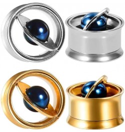 Surgical Steel Ear Gauges Cool Planet Tunnels and Plugs Piercing Elegante Stretchers Earrings Size 0g(8mm) to 5/8 inch(16mm) ...