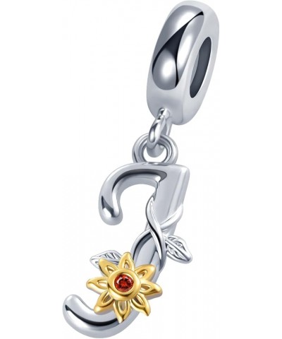 Initial A to Z Sunflower Charm You are My Sunshine Letter Pendant Bead for Pandora Bracelet Necklace J $8.84 Bracelets