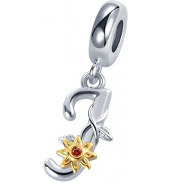 Initial A to Z Sunflower Charm You are My Sunshine Letter Pendant Bead for Pandora Bracelet Necklace J $8.84 Bracelets