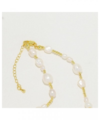 Handmade Freshwater Pearl 18K Gold Plated Brass Beaded Necklace - Holiday, Party, Summer Beach Choker Accessories Set $15.40 ...