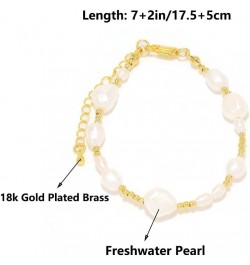 Handmade Freshwater Pearl 18K Gold Plated Brass Beaded Necklace - Holiday, Party, Summer Beach Choker Accessories Set $15.40 ...