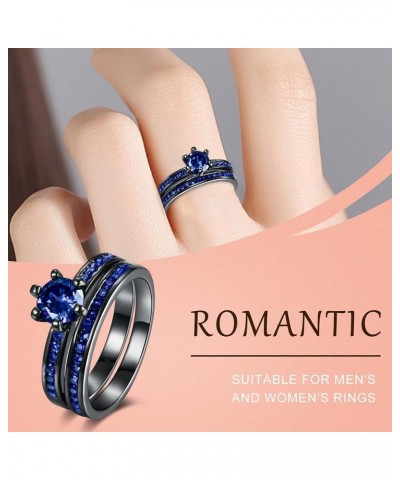 Jewelry Ring for Women 2PC Stackable Rings for Women - 925 Sterling Silver Engagement Knuckle Wedding Promise Rings Gifts Blu...