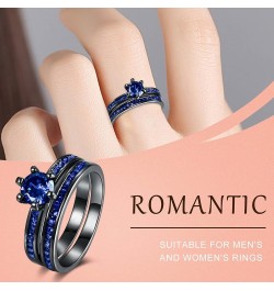 Jewelry Ring for Women 2PC Stackable Rings for Women - 925 Sterling Silver Engagement Knuckle Wedding Promise Rings Gifts Blu...