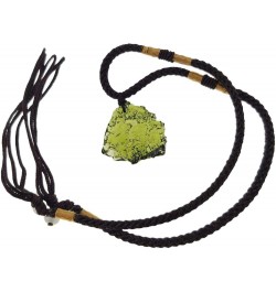 Moldavite Crystal Necklace for Men Women, Handmade Irregular Stone Pendant Crystal Energy Stone Weitht 12-15g $19.97 Necklaces