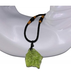 Moldavite Crystal Necklace for Men Women, Handmade Irregular Stone Pendant Crystal Energy Stone Weitht 12-15g $19.97 Necklaces