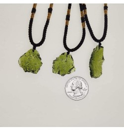 Moldavite Crystal Necklace for Men Women, Handmade Irregular Stone Pendant Crystal Energy Stone Weitht 12-15g $19.97 Necklaces