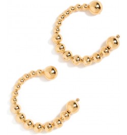 Women's Solid Beaded Ball Loop Stud Earrings Gold $38.50 Earrings