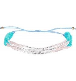 Miyuki Beaded Bracelets Multi Strands Bracelets Adjustable Bohemian Style Charm Bangles Blue White 1F $11.08 Bracelets