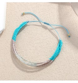 Miyuki Beaded Bracelets Multi Strands Bracelets Adjustable Bohemian Style Charm Bangles Blue White 1F $11.08 Bracelets