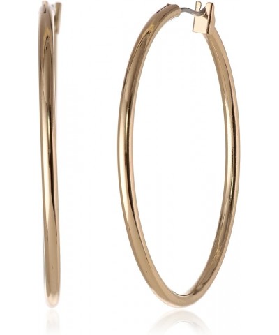 Classics Silvertone Large Oval Hoop Earrings Gold-Tone Thin Hoop Earrings Gold $11.99 Earrings