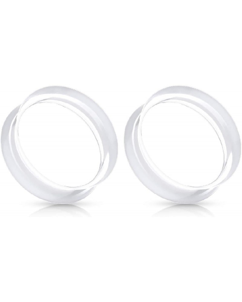 Clear Ultra Thin Silicone Double Flared Saddle Tunnels, Sold as a Pair 18mm (11/16") $8.90 Body Jewelry