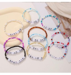 10PCS TS Bracelets Set 1989 Lover Fearless Reputation Mid Friendship Inspired, Summer Beach Bohemian Layering Bracelets Set F...