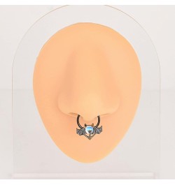 Stainless Steel 16G Evil Angel Hinged Segment Ring Pearl Amethyst Opalite Bullet Dangle Septum Clicker Nose Hoop Evil 8mm $8....