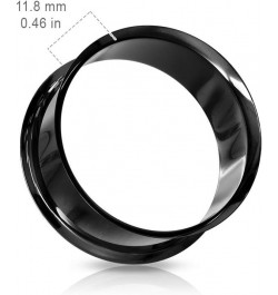 Pair of Double Flared Tunnel Plugs Titanium IP over 316L Surgical Steel 3/4" Black $11.50 Body Jewelry