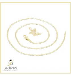 BEBERLINI Shark Charm Sea Pendant 14K Gold Filled Rope Box Curb Chain Necklace Set Lobster Clasp Fashion Cubic Zirconia Jewel...