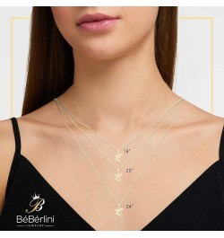 BEBERLINI Shark Charm Sea Pendant 14K Gold Filled Rope Box Curb Chain Necklace Set Lobster Clasp Fashion Cubic Zirconia Jewel...