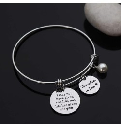 Daughter in Law Charm Bracelet Stainless Steel Adjustable Bangle Daughter in Law Step Daughter Birthday Wedding Gift I may no...