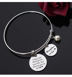 Daughter in Law Charm Bracelet Stainless Steel Adjustable Bangle Daughter in Law Step Daughter Birthday Wedding Gift I may no...