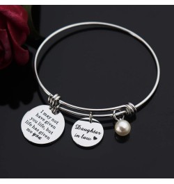 Daughter in Law Charm Bracelet Stainless Steel Adjustable Bangle Daughter in Law Step Daughter Birthday Wedding Gift I may no...