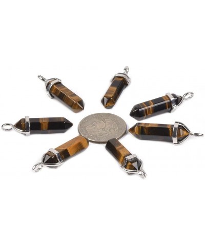 Hexagonal Pointed Reiki Chakra Pendant Stainless Steel Chain Necklace 20" Iron Gift Box Yellow Tiger Eye $6.47 Necklaces