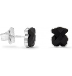 Sterling and Faceted Onyx Earrings for Women, Size Motif: 7mm, Color Collection Silver $38.48 Earrings