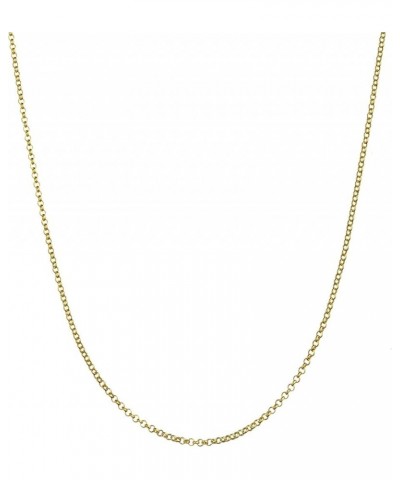 18K Gold Flashed Sterling Silver 1.7mm Italian Rolo Link Cable Chain Necklace 16" - 30 24 inch $10.97 Necklaces