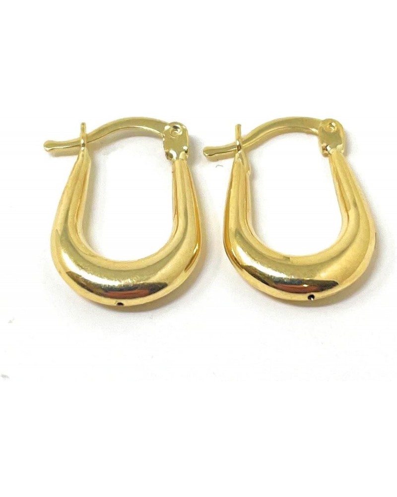 14K Gold Oval Hoop Earrings, (31-52mm) (2mm Tube) Yellow Gold - 20mm $78.73 Earrings