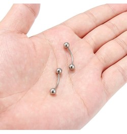 2-8PCS 16G G23 Titanium Curved Eyebrow Barbell Tragus Helix Ear Belly Lip Nipple Tongue Ring Body Piercing Jewelry 6-16mm 2PC...