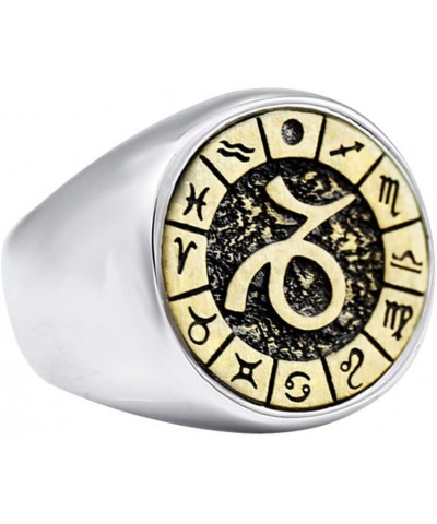 Unisex Stainless Steel Simple 12 Constellation Zodiac Signet Ring Horoscope Astrology Silver Gold Capricorn $8.79 Others