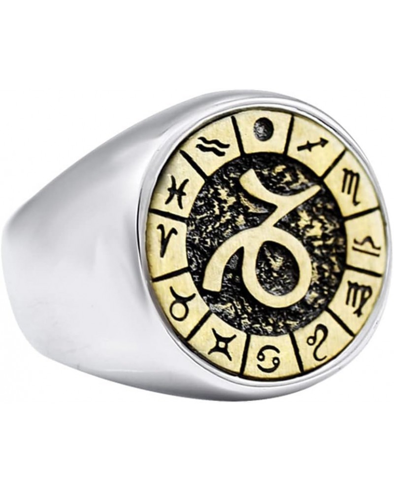 Unisex Stainless Steel Simple 12 Constellation Zodiac Signet Ring Horoscope Astrology Silver Gold Capricorn $8.79 Others