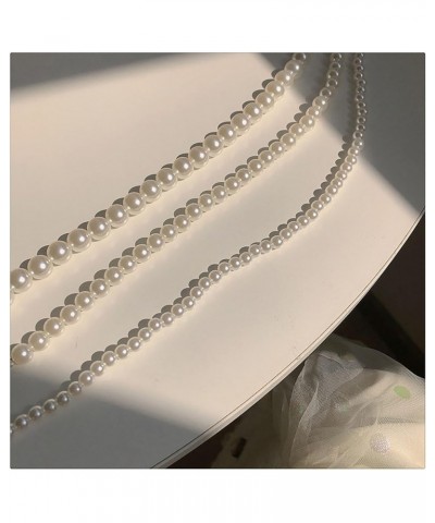 Pearl Choker Necklaces Vintage Round Pearl Pendant Necklace Fashion White Beads Cluster Jewelry Accessories White1 $5.71 Neck...