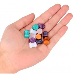 Stone Ear Plugs Gauges Set Double Flared Tunnels Expander Stretchers Saddle Earrings Flesh Ear Piercing Jewelry Multicolor 3M...